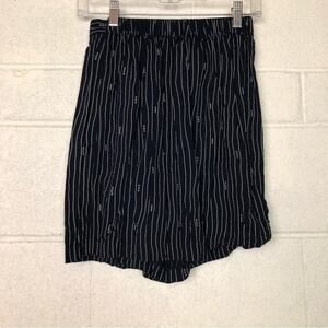California Influence Vintage small blue striped pattern skort S